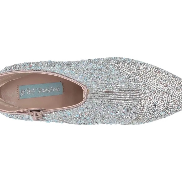 Betsey Johnson Cady Silver Sparkly Rhinestone Dress Bootie Women’s New Size 8.5 - Picture 5 of 16